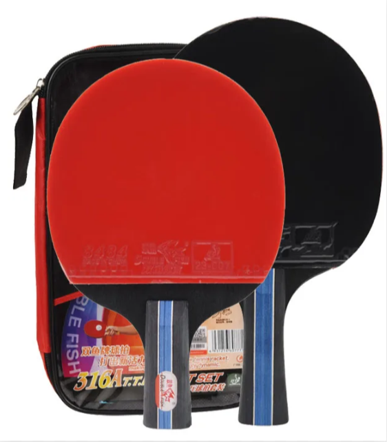 Table tennis bats/Ping Pong Racket - DOUBLE FISH 136 - 2 RACKETS 3 BALLS